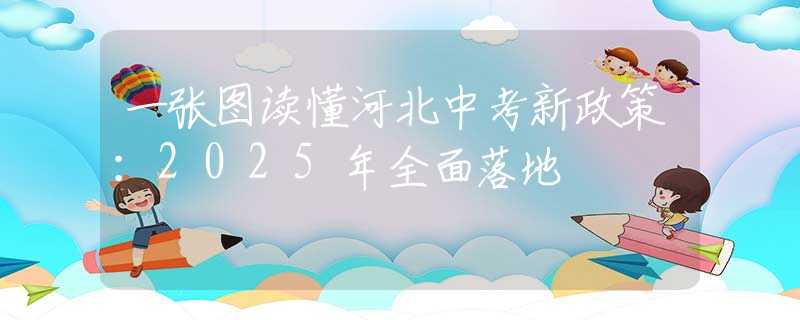 一张图读懂河北中考新政策：2025年全面落地