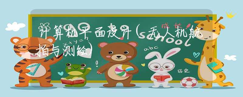 计算机平面设计(无人机航拍与测绘)
