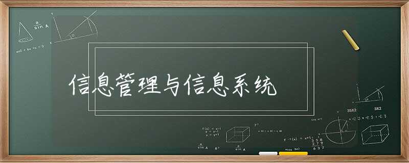 信息管理与信息系统