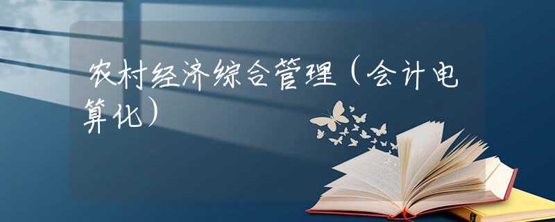 农村经济综合管理（会计电算化）