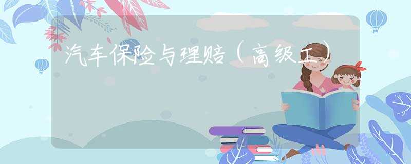汽车保险与理赔（高级工）