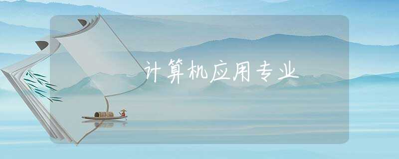 计算机应用专业