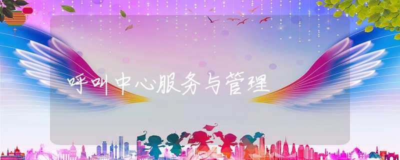 呼叫中心服务与管理 呼叫中心服务与管理